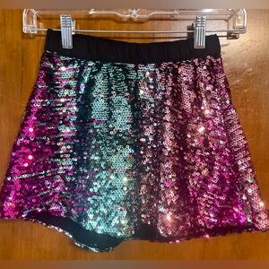 GAP Pink and Blue Skirt with Sequin Sparkle